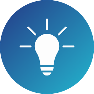 Glühbirnen-Symbol als Sinnbild für konkrete Impulse und neue Ideen