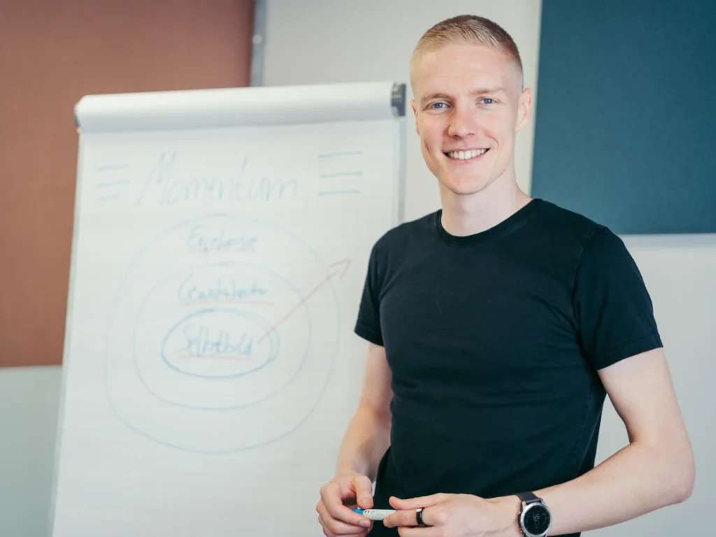 David Pelmer, Gründer von polarstern.ai beim Training